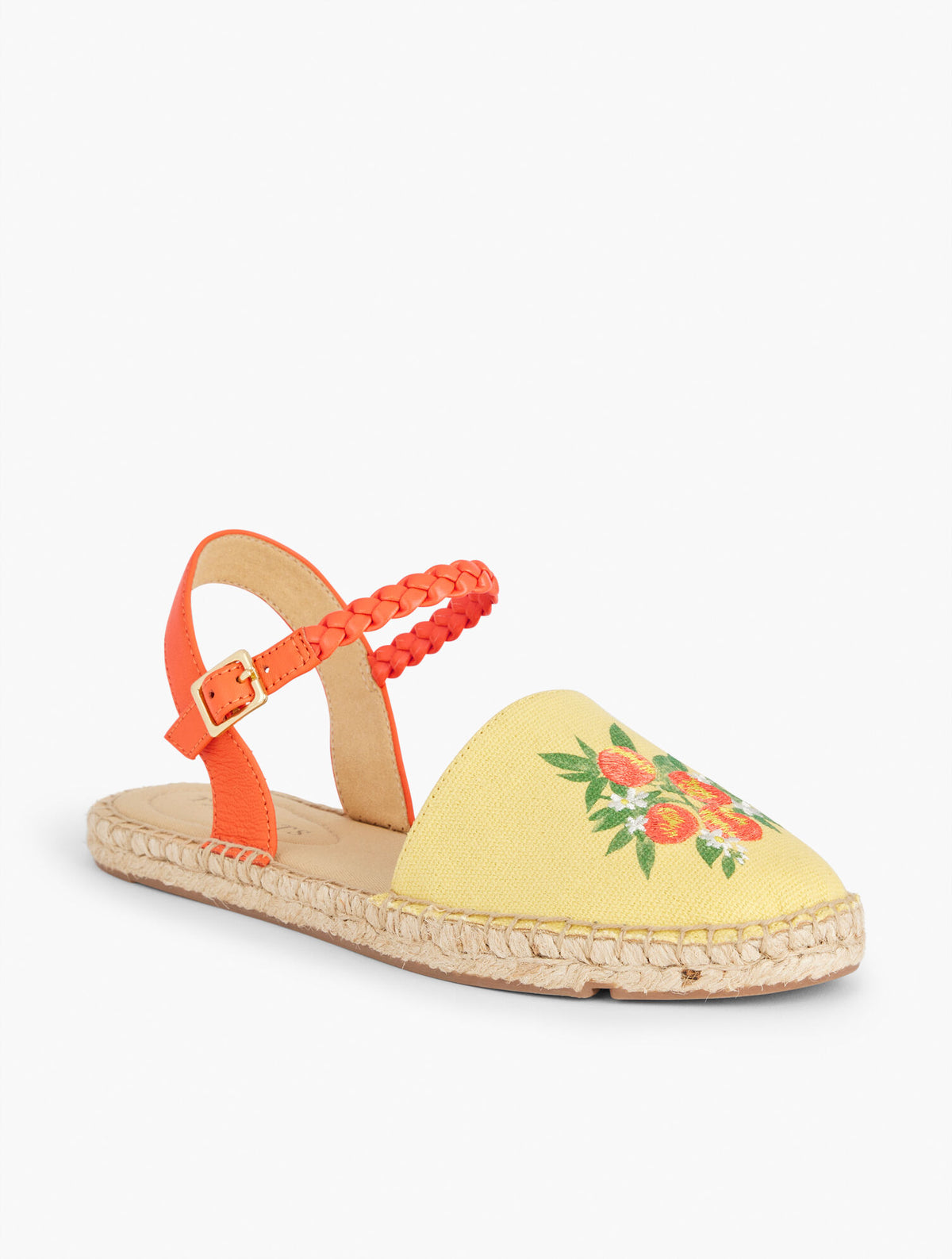 Talbots IZZY BRAID EMBROIDERED CANVAS ESPADRILLES