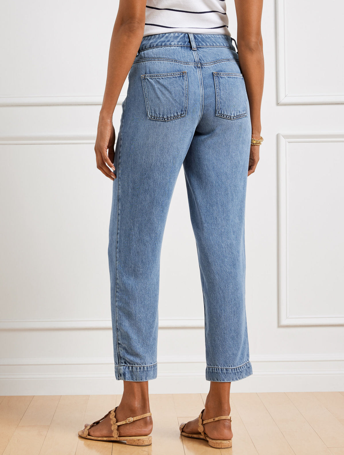 Talbots SUMMERWEIGHT DRAWSTRING ANKLE JEANS - WAVERLY WASH