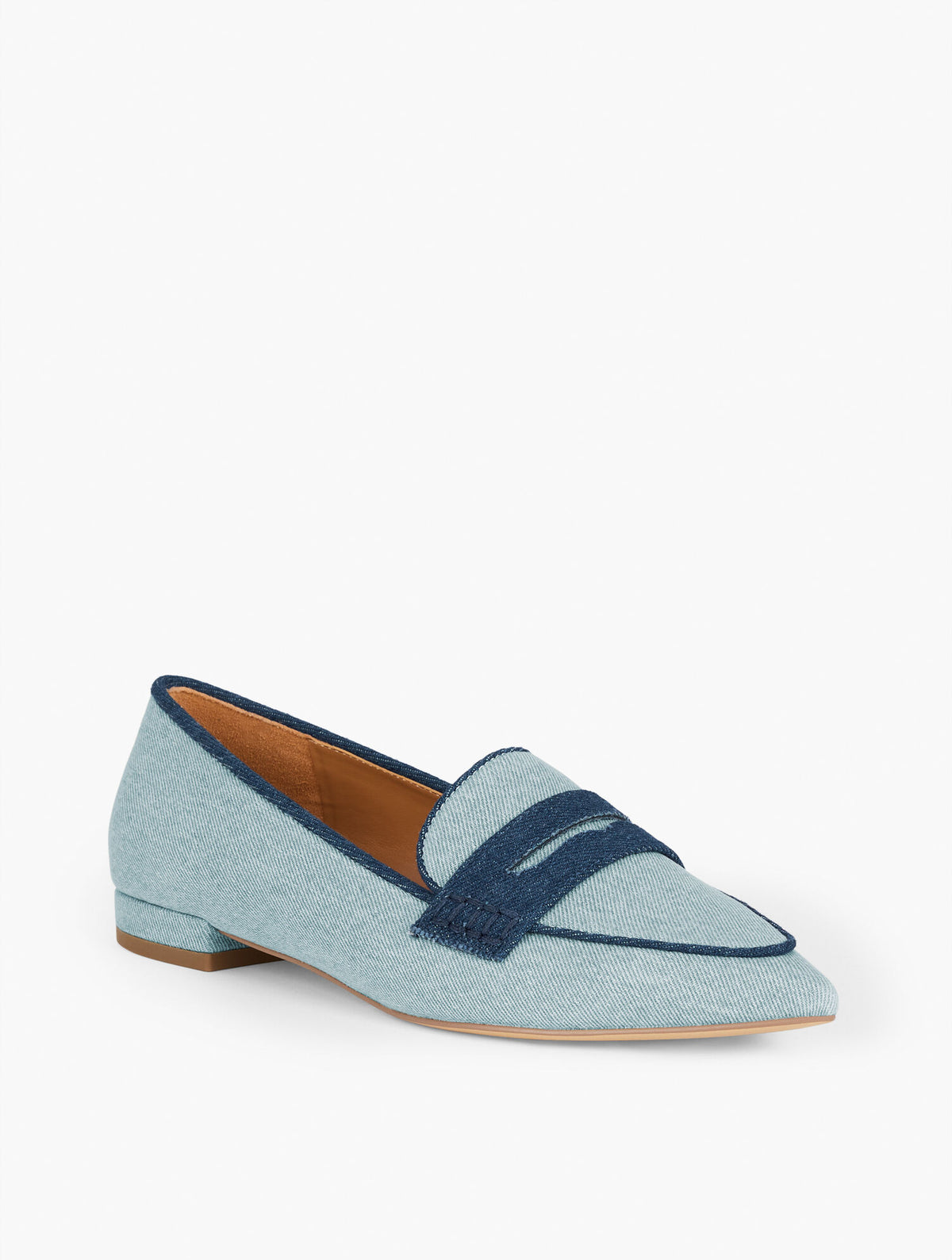 Talbots SCARLET POINTED TOE DENIM LOAFERS