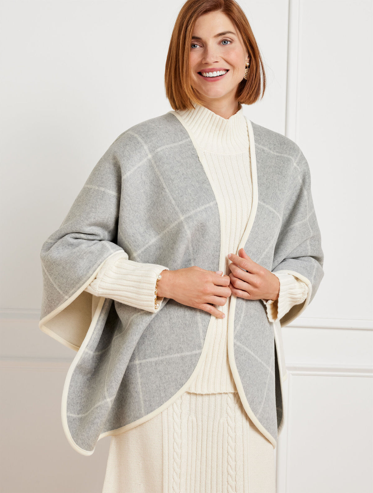 Talbots PINETREE REVERSIBLE TWILL CAPE