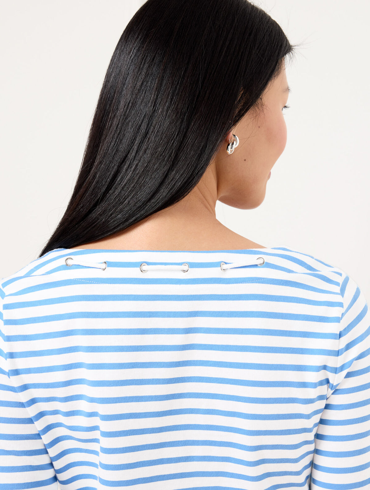 Talbots LACE UP SCOOP NECK TEE