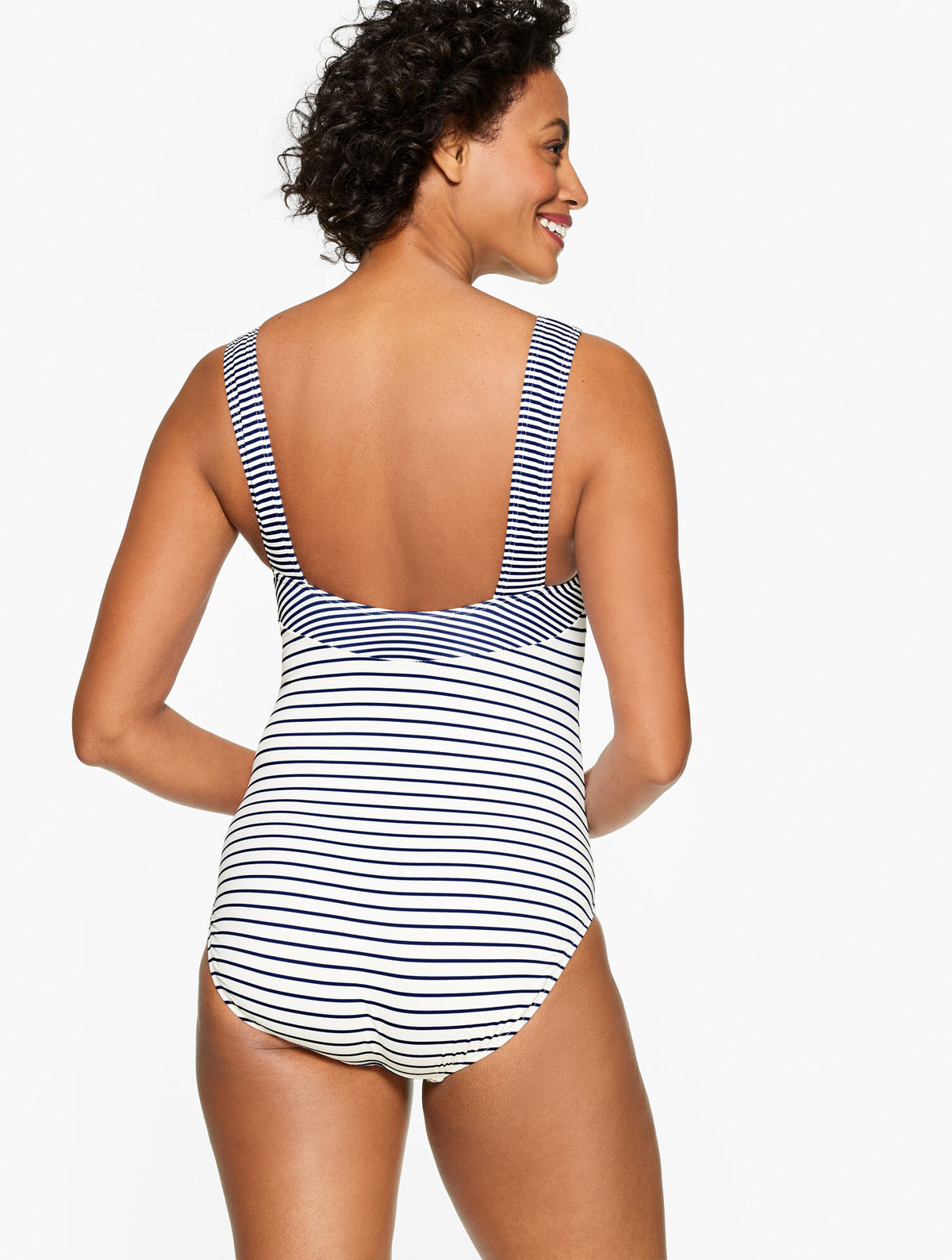Talbots SUN OCEAN SAND SCOOP NECK ONE PIECE - CLASSIC STRIPE