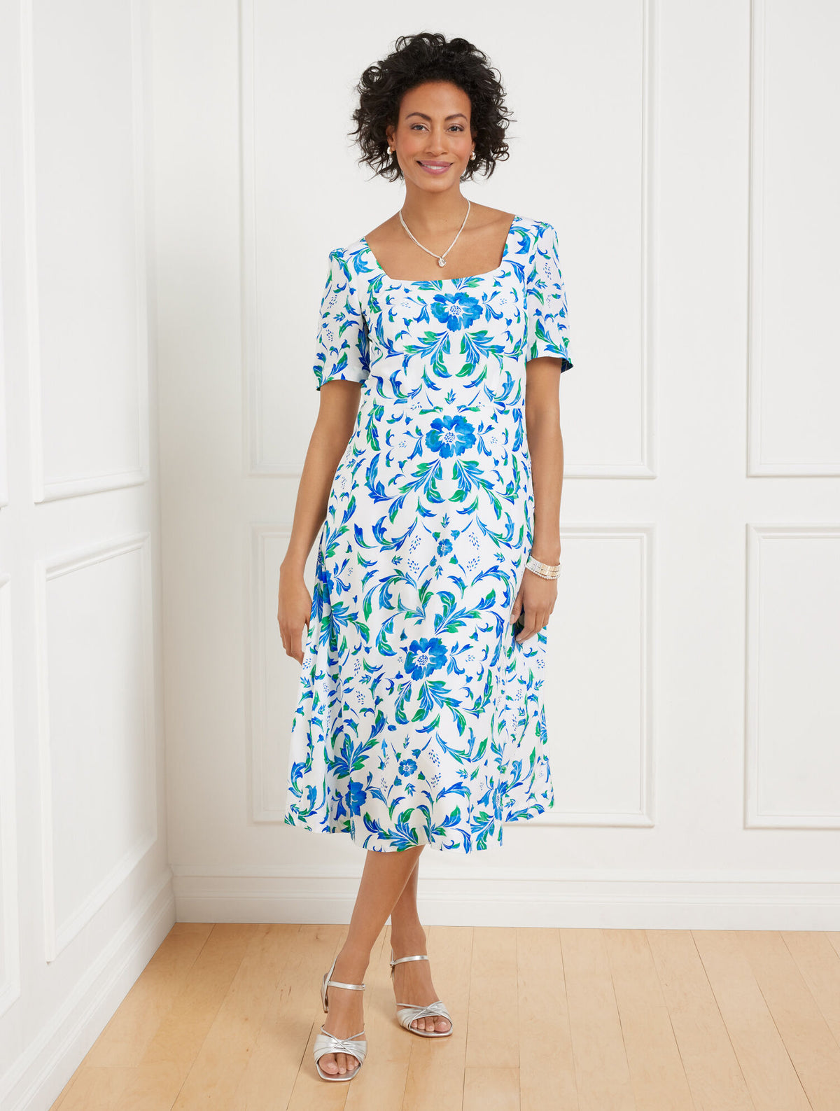Talbots FIT & FLARE DRESS - BEAUTIFUL SCROLL