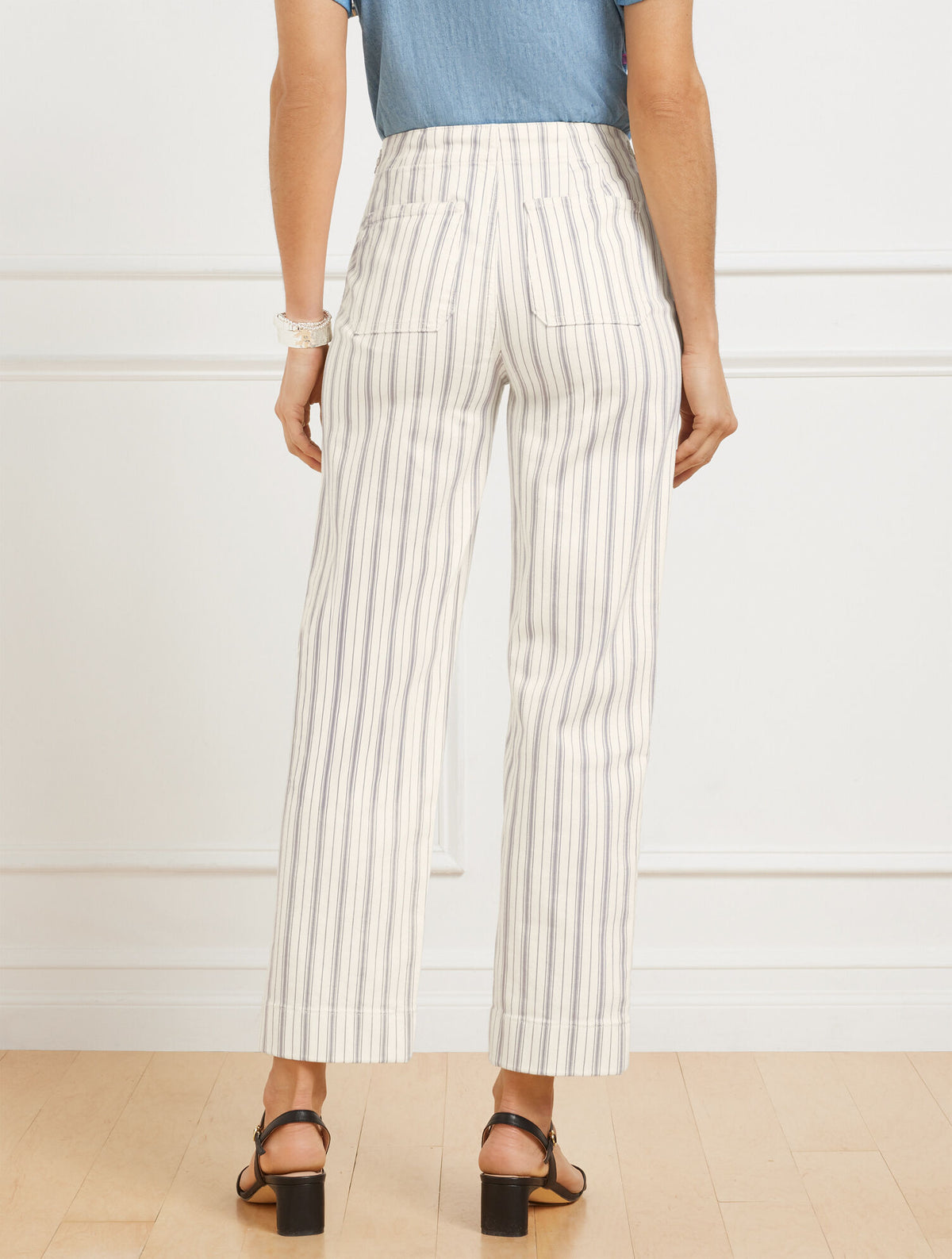 Talbots STRAIGHT ANKLE JEANS - HILLSIDE STRIPE