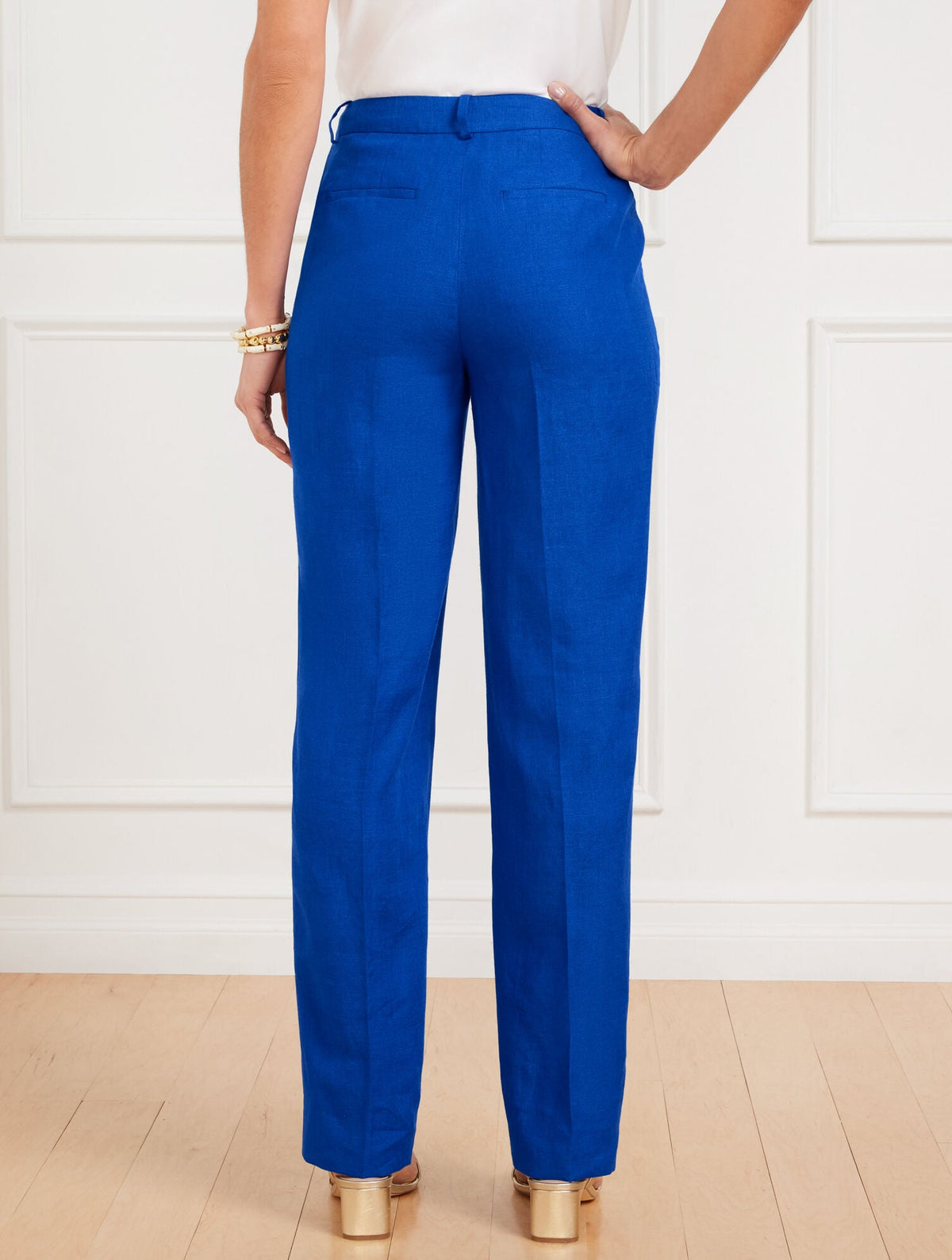 Talbots TALBOTS SOUTHAMPTON STRAIGHT LEG LINEN PANTS