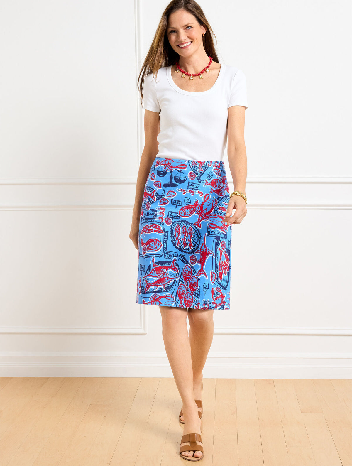 Talbots CANVAS A-LINE SKIRT - FISH MARKET