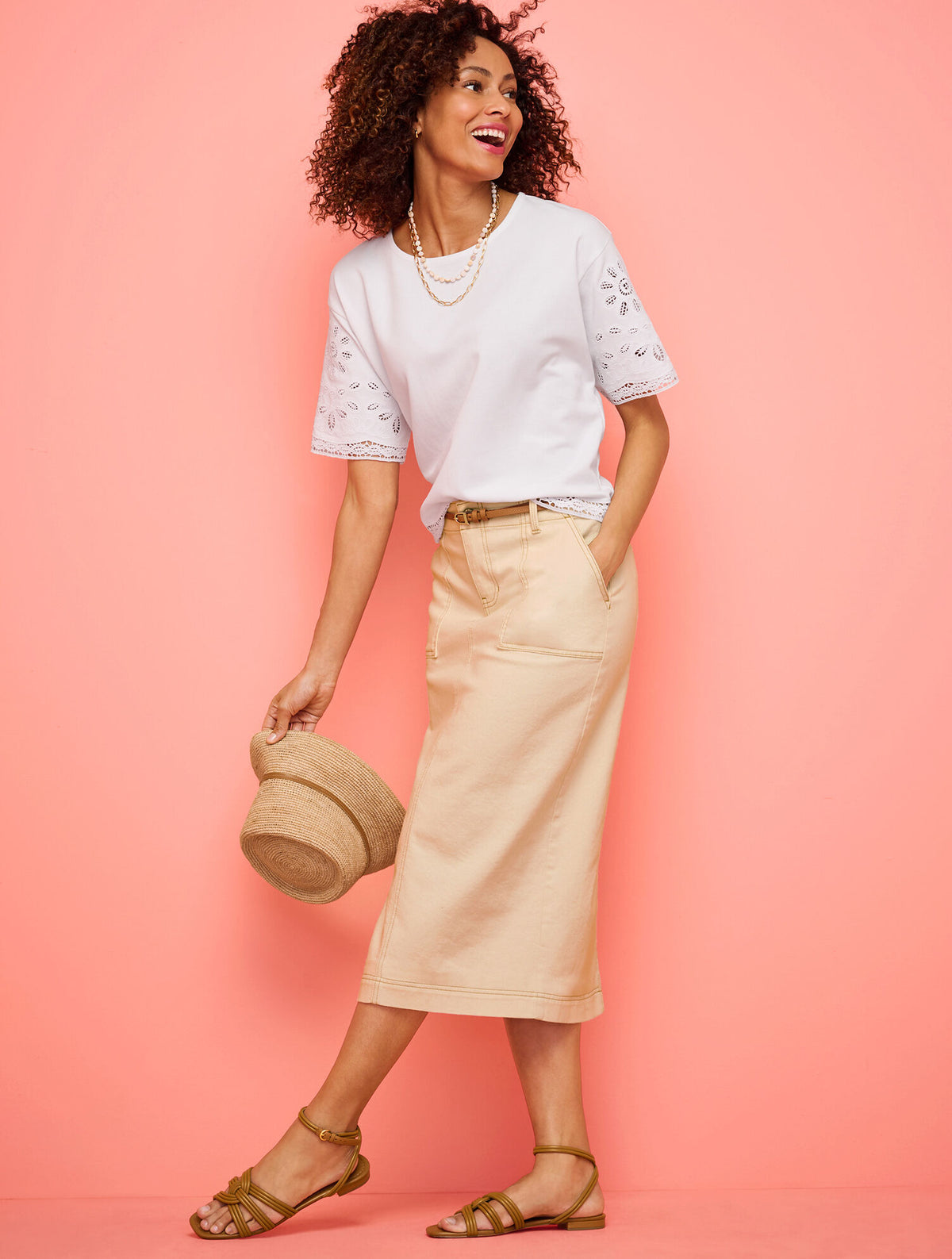 Talbots DENIM MIDI SKIRT