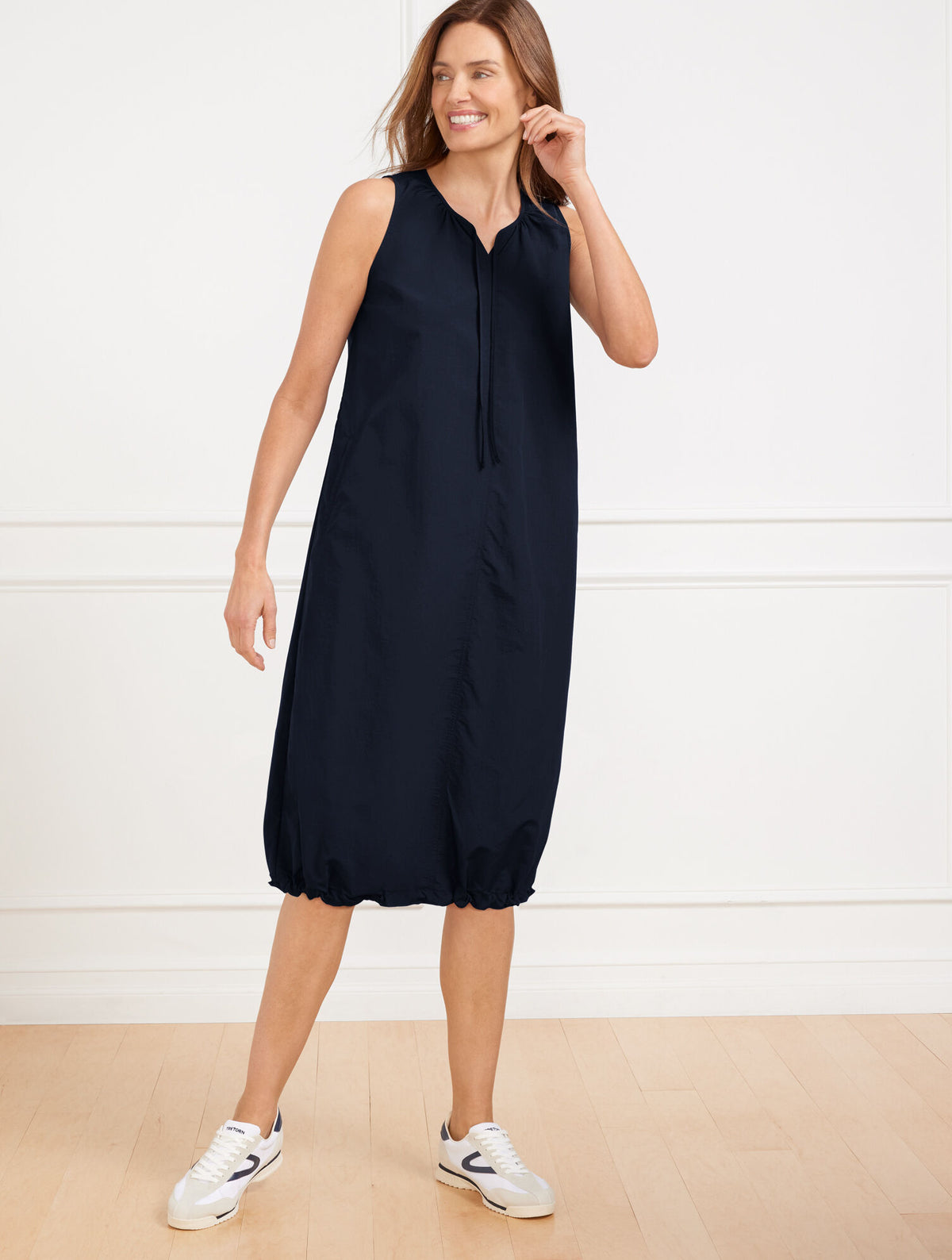 Talbots CRINKLE WEAVE BUNGEE HEM DRESS