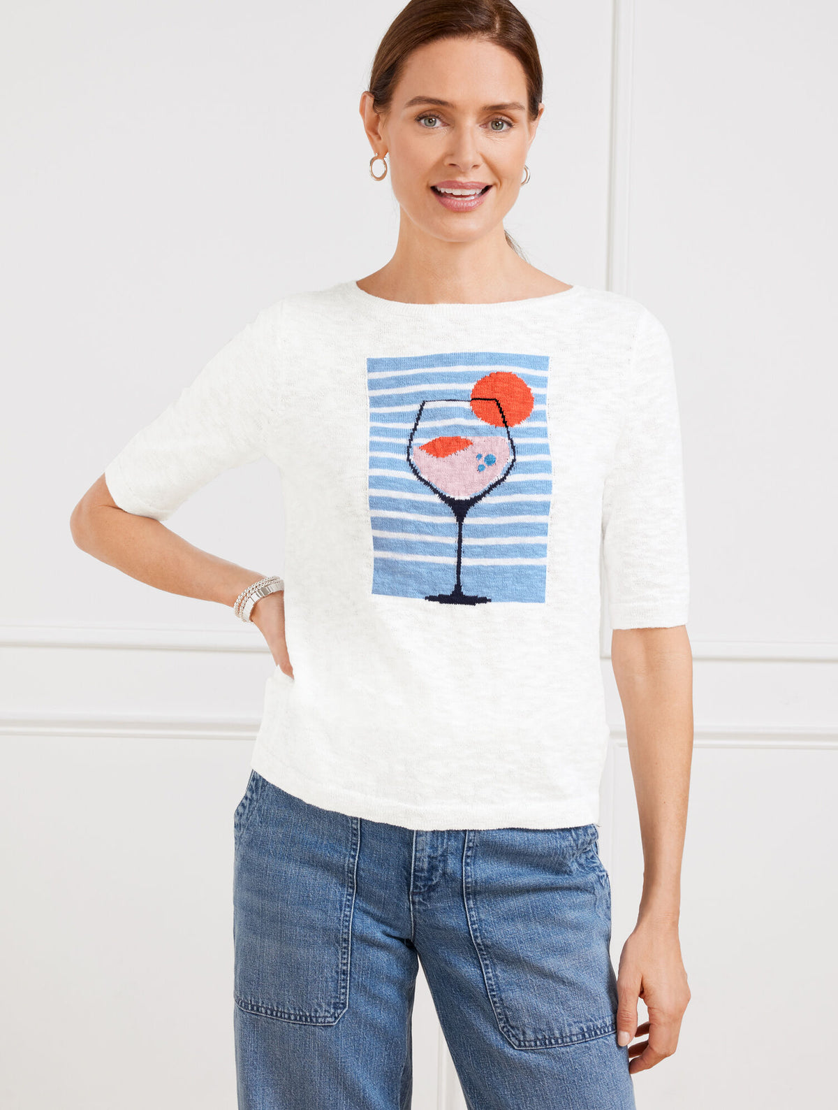 Talbots BOATNECK PULLOVER - COCKTAIL