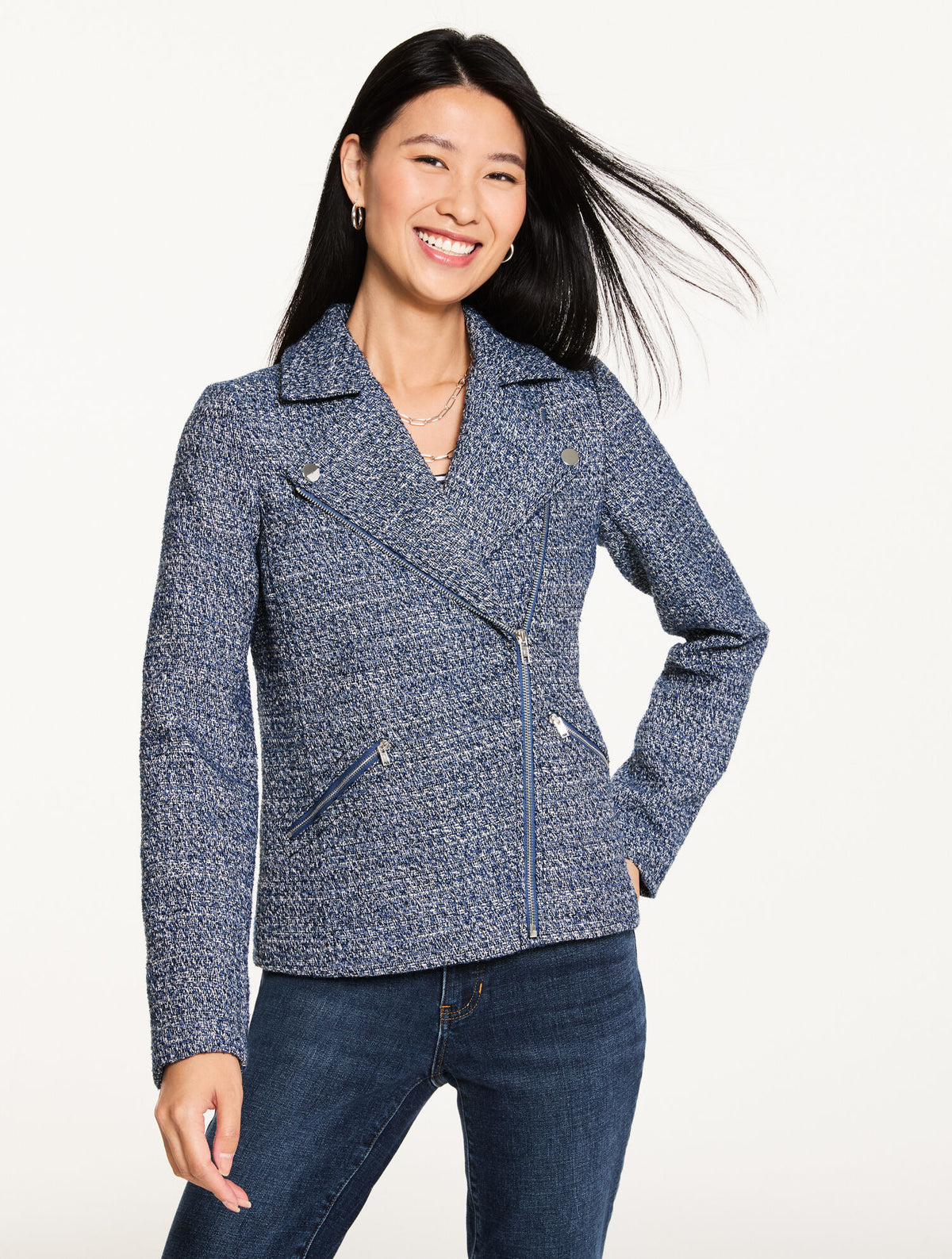 Talbots MISTY TWEED MOTO JACKET