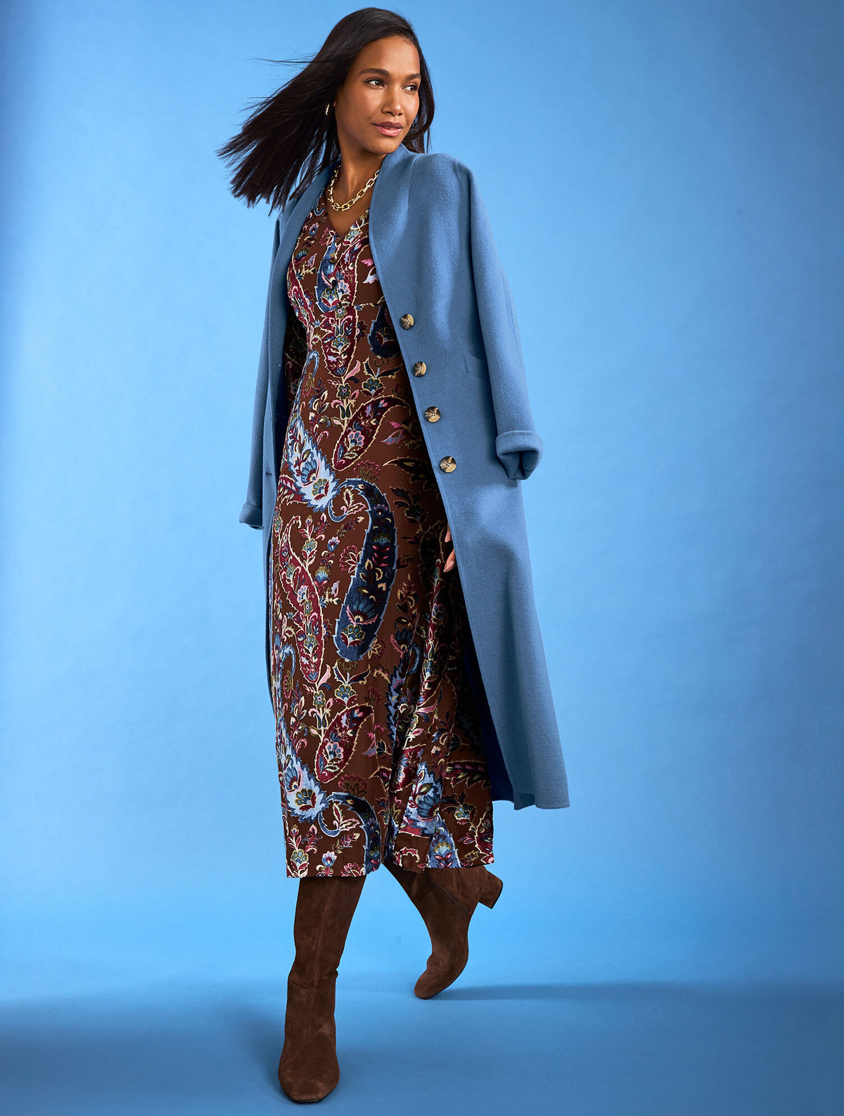 Talbots BELTED WOOL BLEND COAT