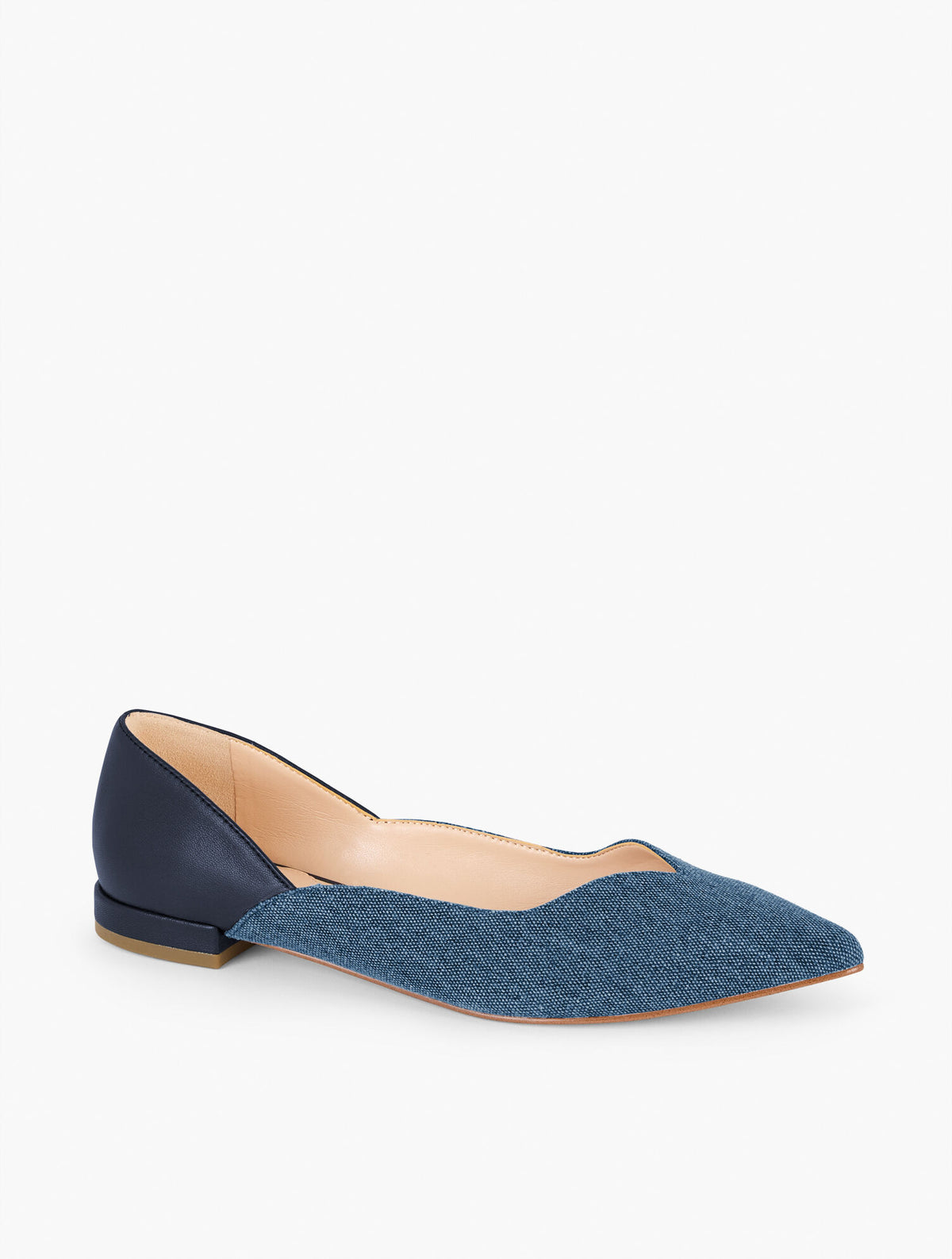 Talbots PORTIA DENIM TRIM NAPPA FLATS