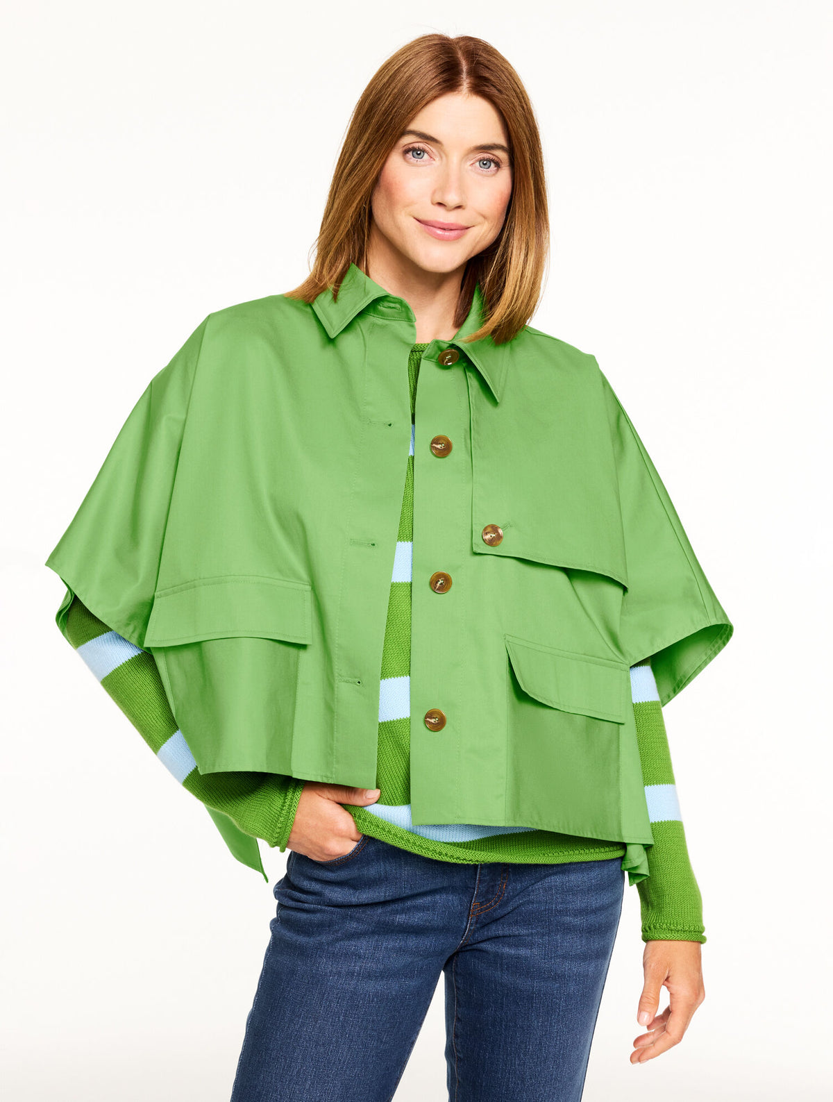 Talbots PLUS SIZE SHORT TRENCH CAPE