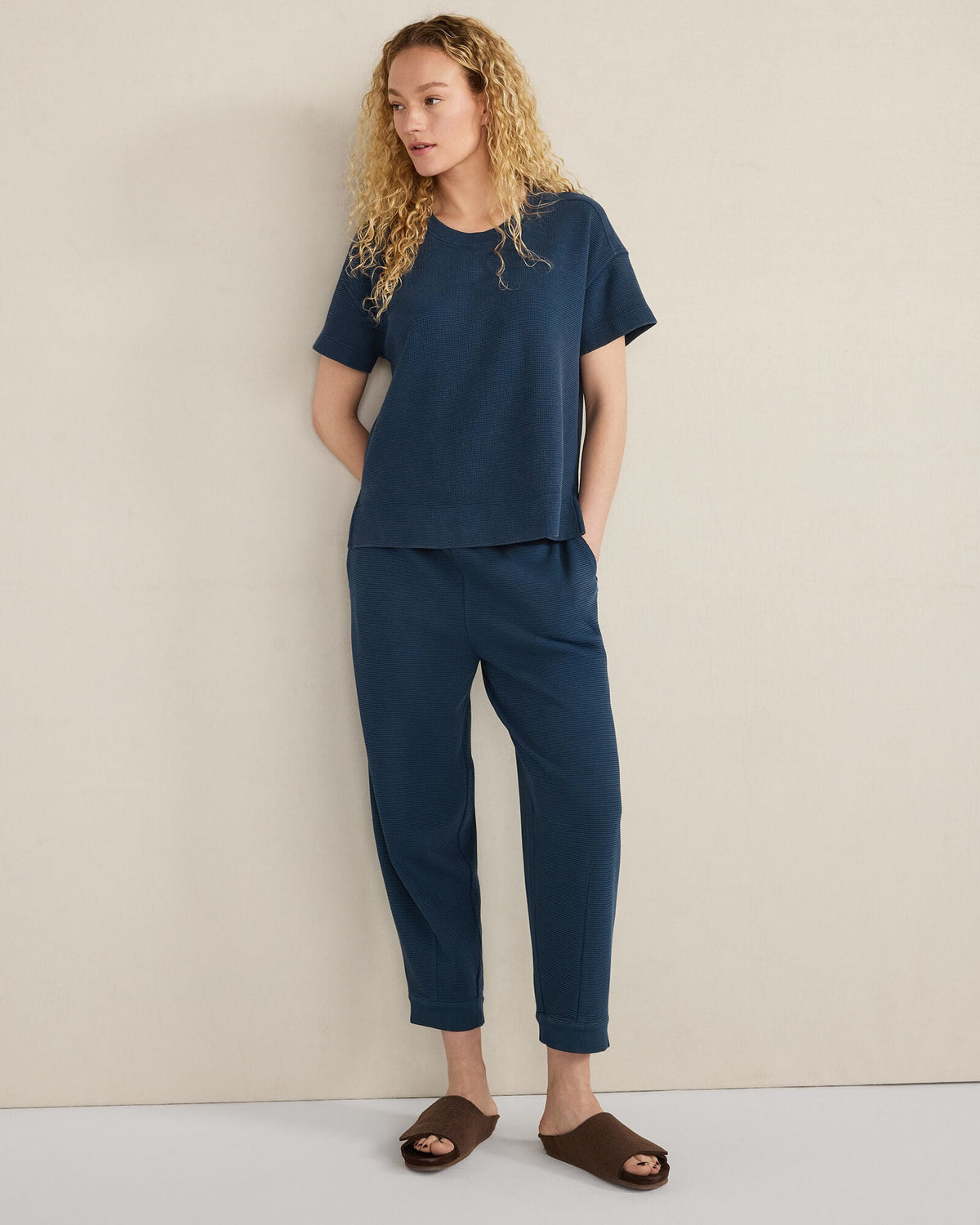 Talbots ORGANIC COTTON WAFFLE CREWNECK TEE
