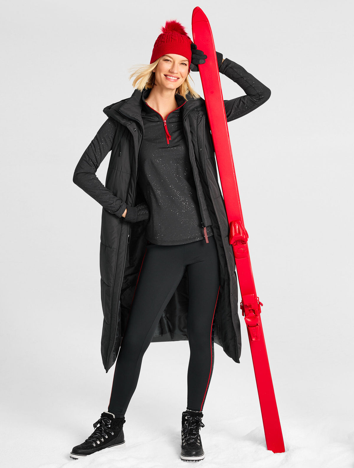 Talbots LUXE FLEECEBACK LEGGINGS - GLEAMING DOTS