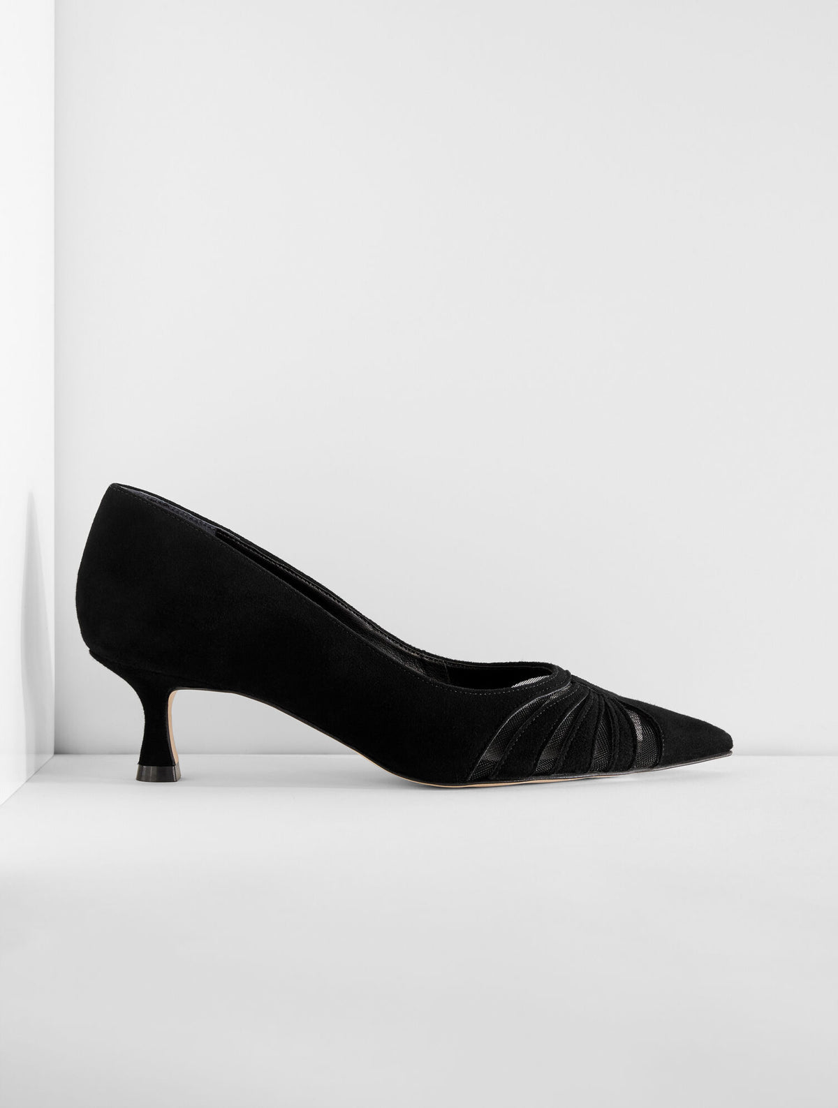 Talbots EMBER MESH SUEDE KITTEN HEEL PUMPS