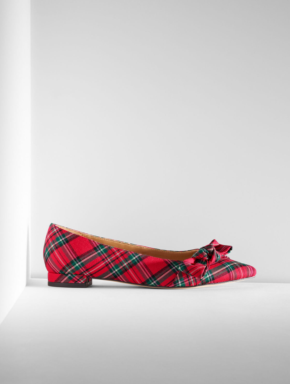 Talbots PORTIA BOW FLATS - CIDER PLAID