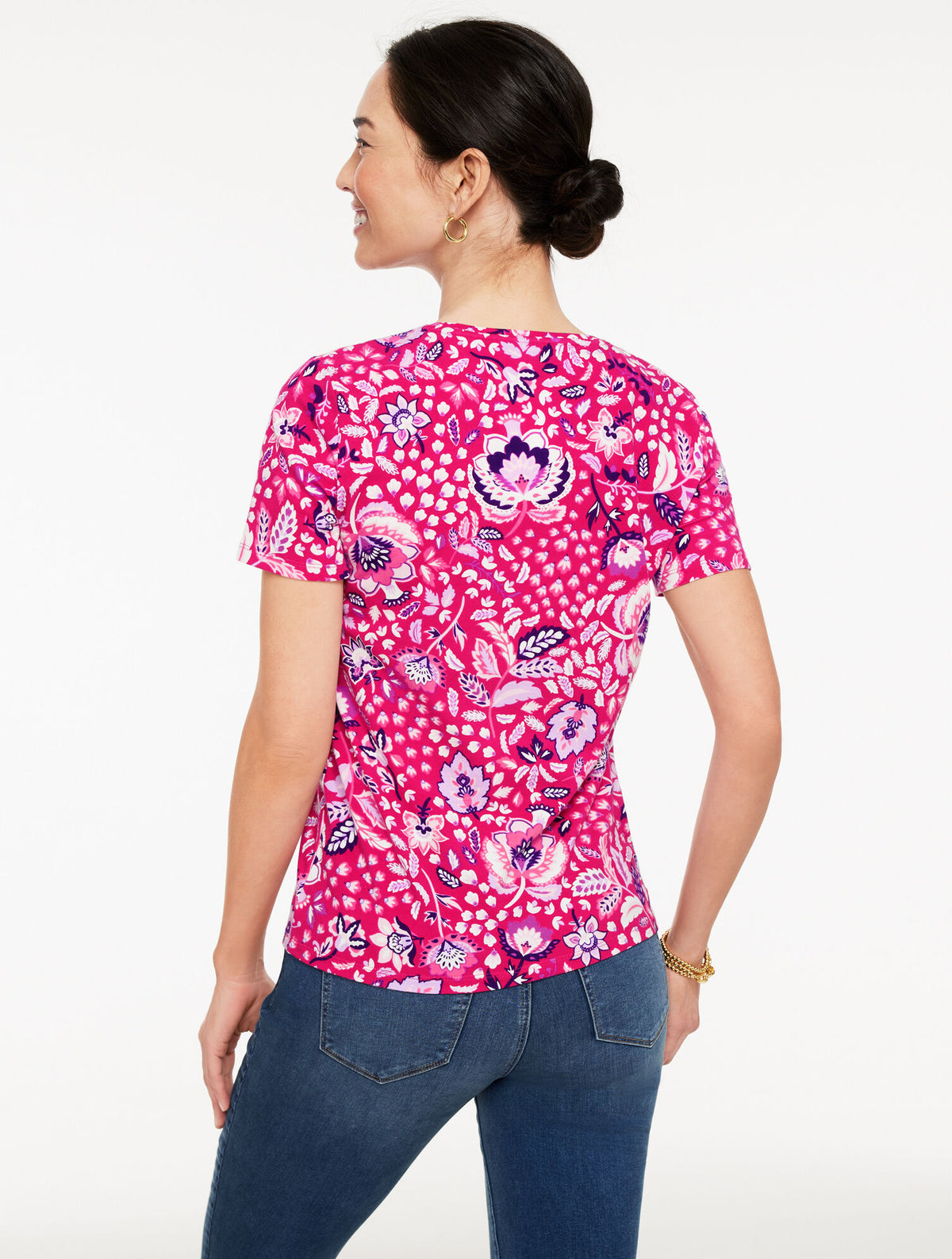 Talbots CREWNECK TEE - JOYFUL JACOBEAN