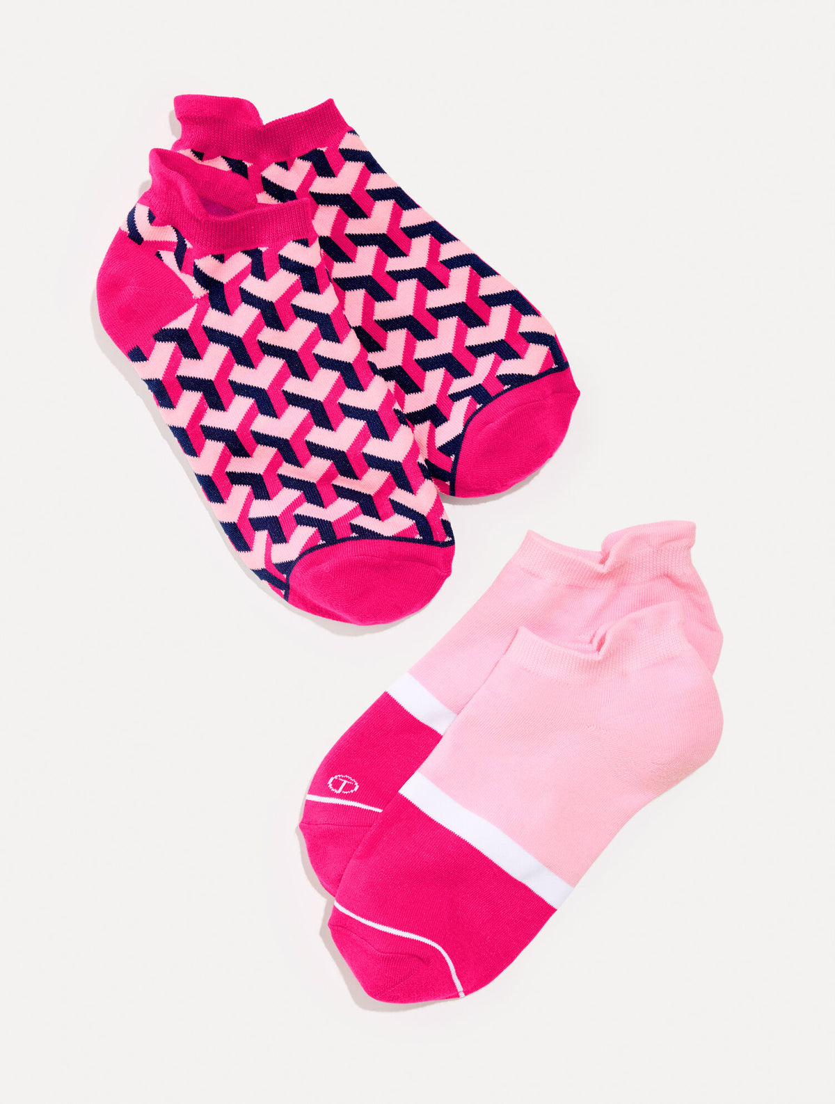 Talbots T BY TALBOTS GEO ANKLE SOCKS 2-PACK