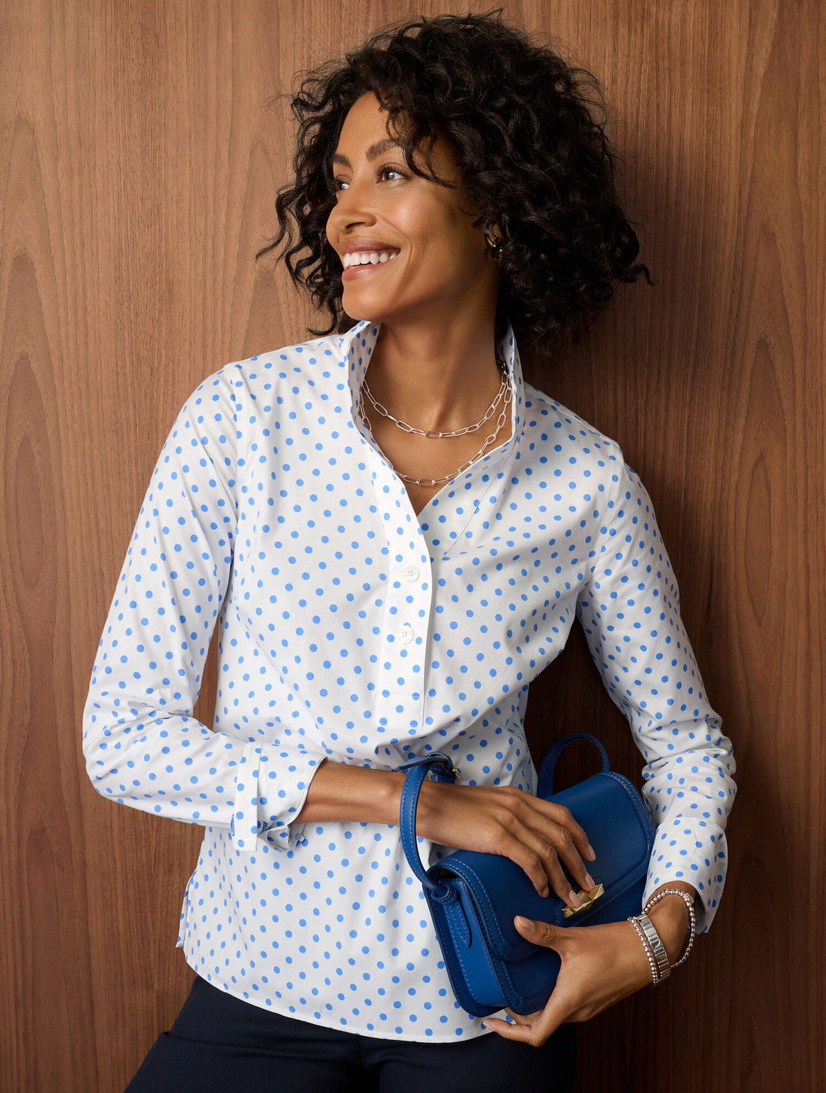 Talbots NON-IRON TUNIC POPOVER - LOVELY DOT