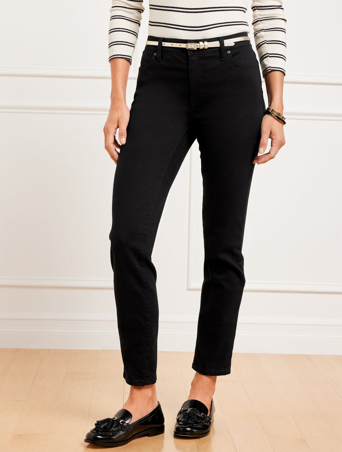 Talbots SLIM ANKLE JEANS - BLACK