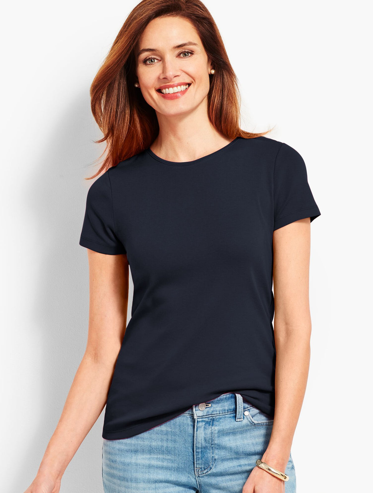 Talbots PIMA COTTON CREWNECK TEE