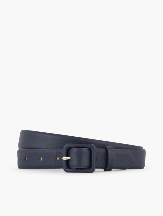 Talbots SOFT PEBBLE LEATHER COVERED BUCKLE BELT