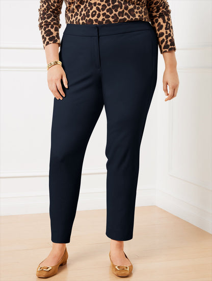 Talbots PLUS EXCLUSIVE TALBOTS CHATHAM COTTON BI-STRETCH SLIM ANKLE PANTS - SOLID - CURVY FIT