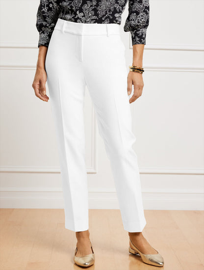 Talbots TALBOTS HAMPSHIRE LIGHTWEIGHT DOUBLE CLOTH STRAIGHT ANKLE PANTS - LINED
