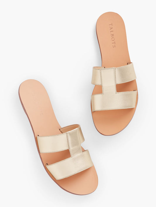Talbots HANNAH METALLIC VACHETTA SLIDES