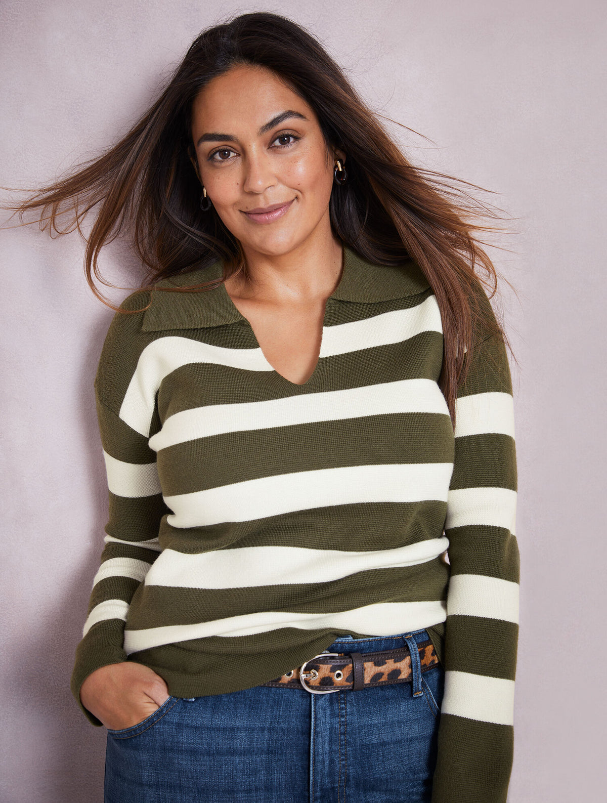 Talbots CALF HAIR BELT - LEOPARD