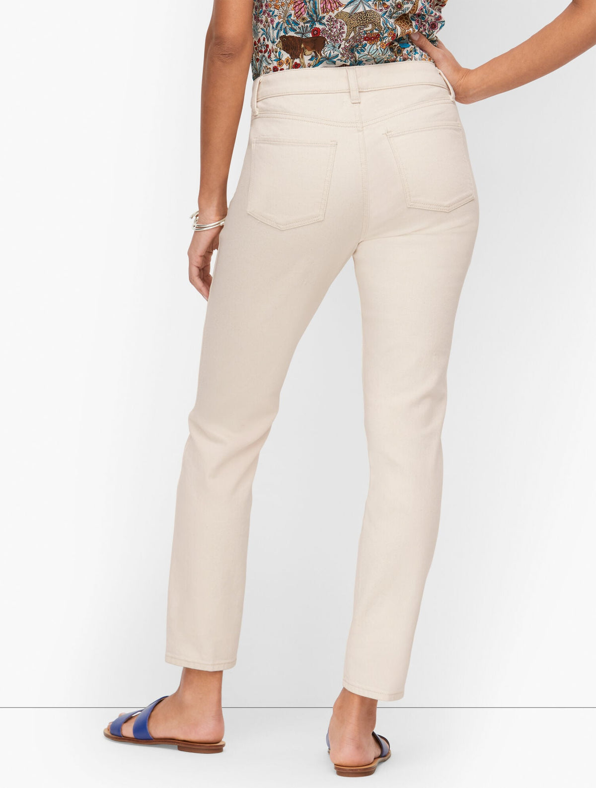 Talbots SLIM ANKLE JEANS - NATURAL