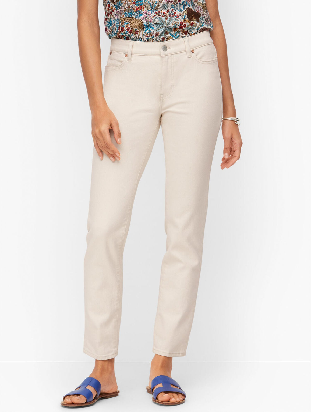 Talbots SLIM ANKLE JEANS - NATURAL