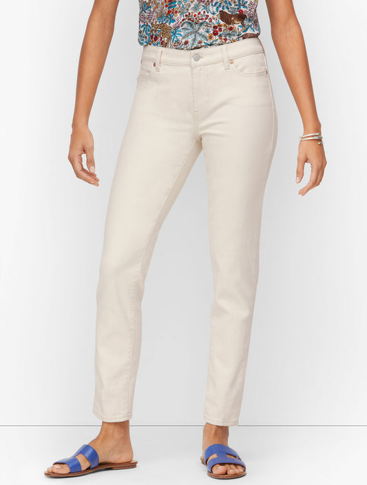 Talbots SLIM ANKLE JEANS - NATURAL - CURVY FIT