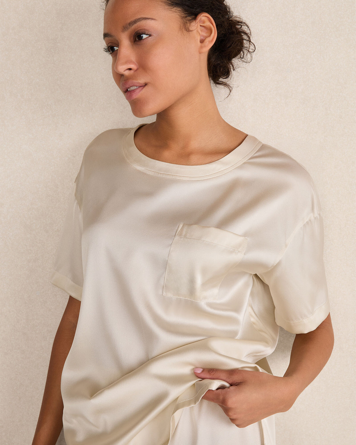 Talbots WASHABLE SILK SLEEP TOP