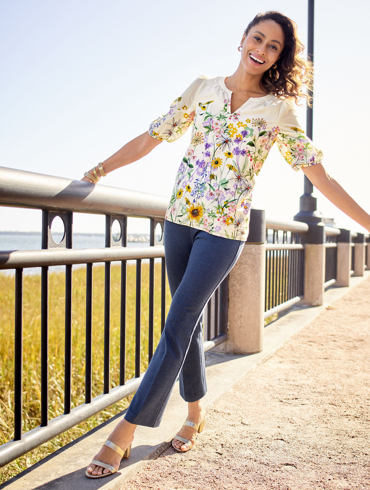 Talbots TALBOTS MONTAUK PANTS - DENIM HEATHER