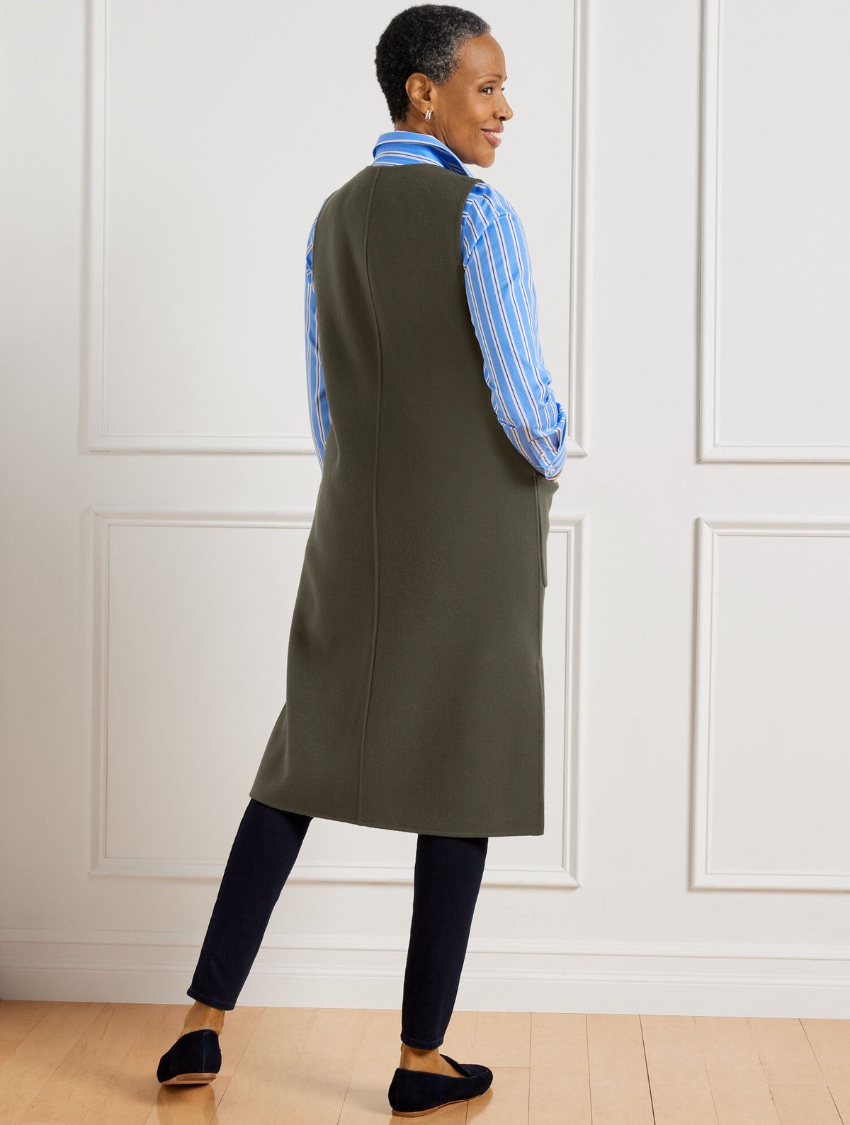 Talbots DOUBLE-FACED WOOL BLEND VEST TOPPER