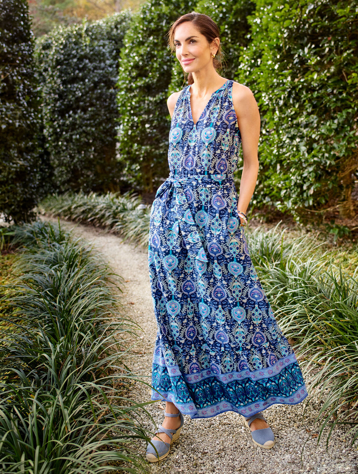Talbots MAXI DRESS - FLORET MEDALLION