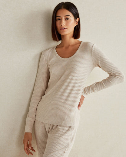 Talbots DRAPEY RIB KNIT TOP