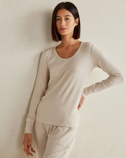 Talbots DRAPEY RIB KNIT TOP