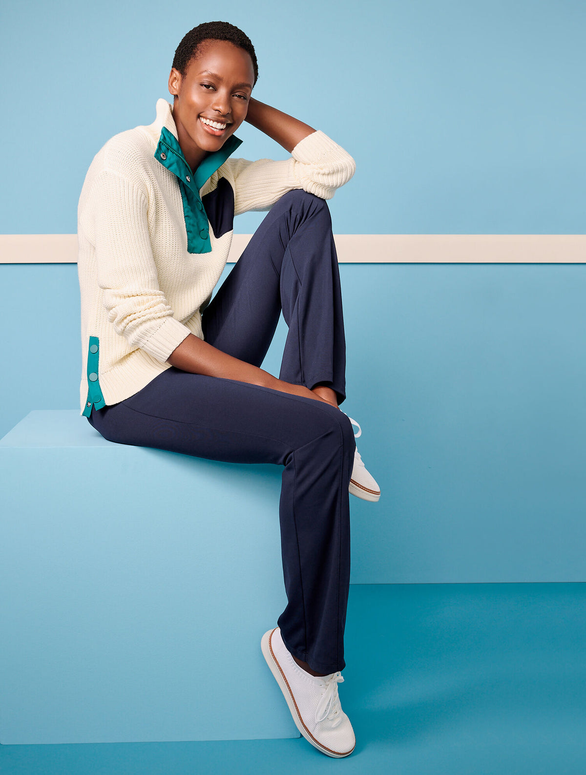 Talbots OUT & ABOUT SEAMED BOOTCUT PANTS