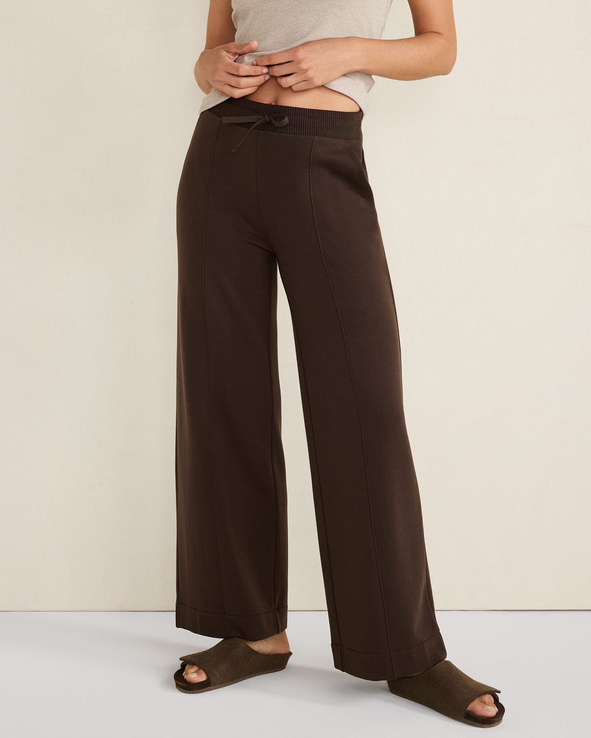 Talbots FLEECE WIDE LEG PANTS