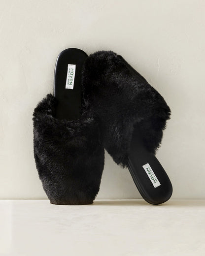 Talbots FAUX FUR MULE SLIDES