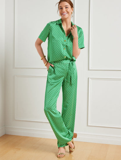 Talbots WIDE LEG PANTS - INTRICATE DOTS