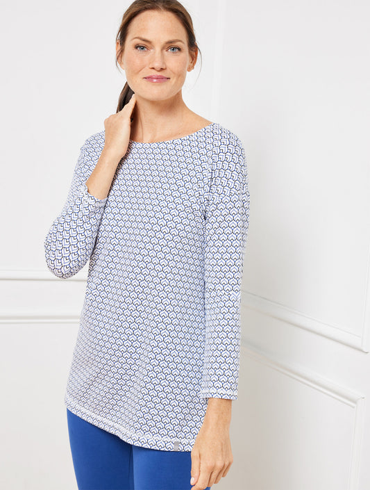 Talbots CROSS BACK TUNIC - OUTLINED SCALLOP