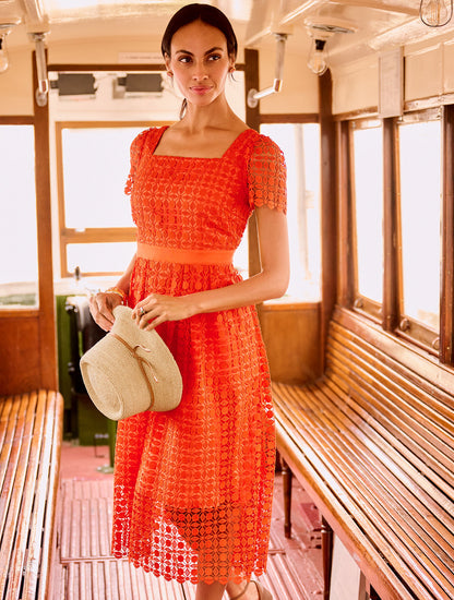 Talbots LACE FIT & FLARE DRESS