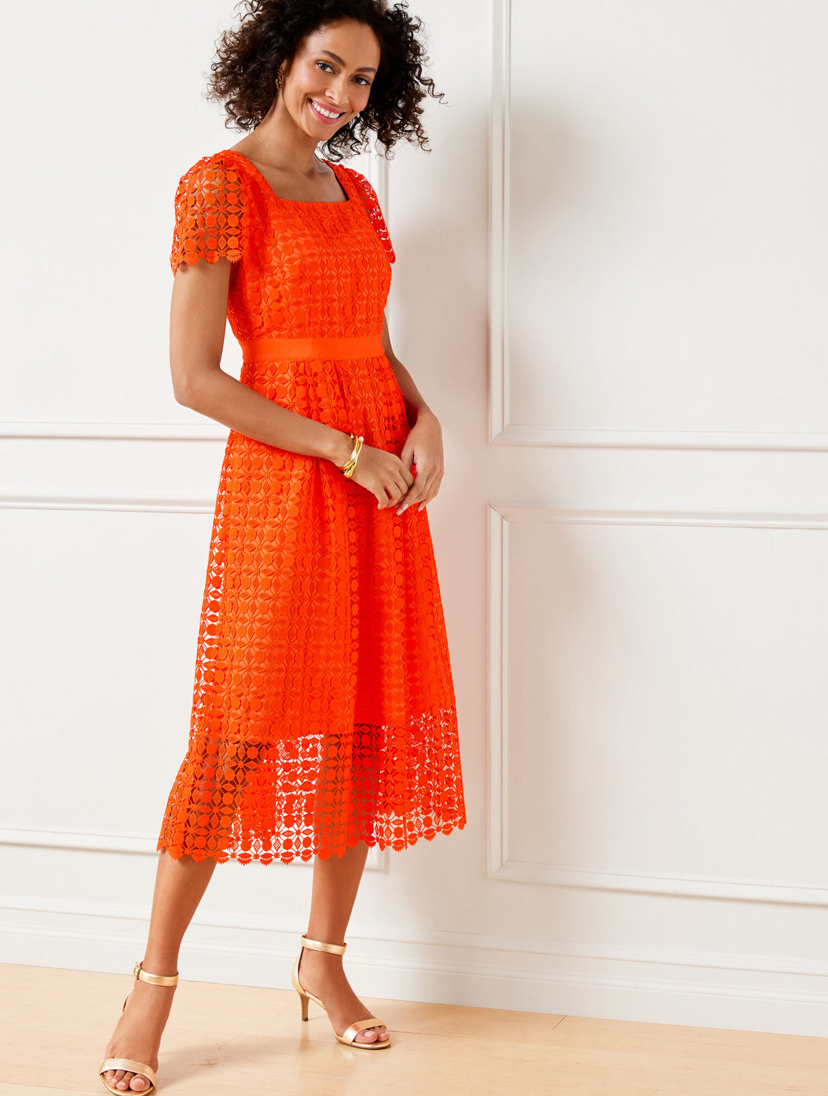 Talbots LACE FIT & FLARE DRESS