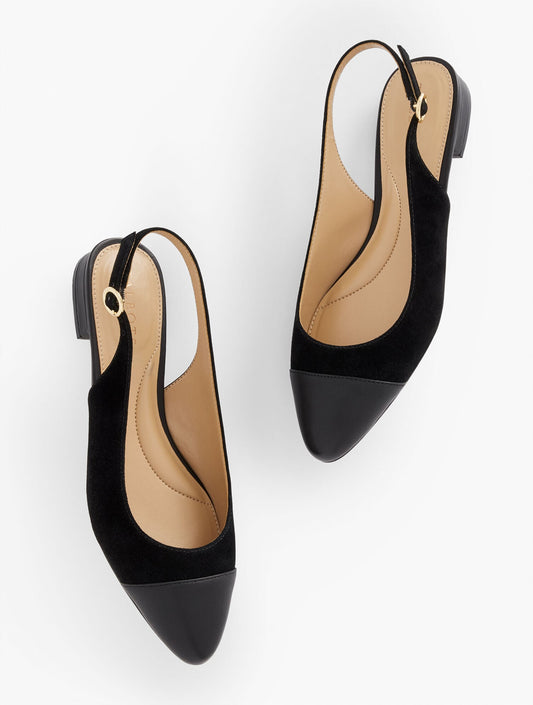 Talbots EDISON SUEDE NAPPA SLINGBACK FLATS