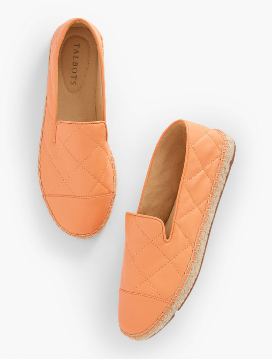 Talbots IZZY QUILTED ESPADRILLE FLATS - NAPPA LEATHER