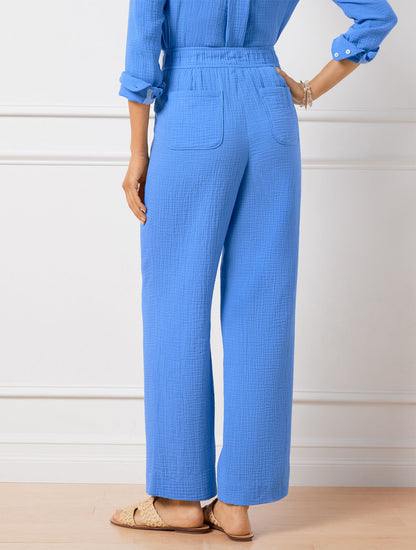 Talbots AIRY GAUZE WIDE LEG PANTS